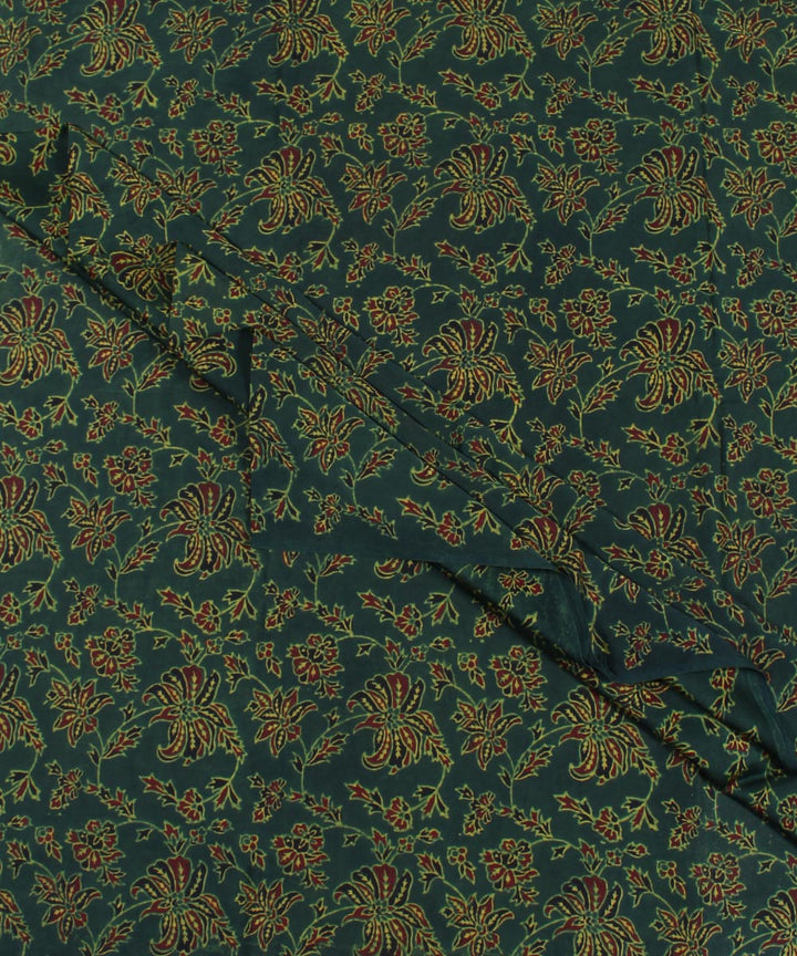 3m Green handblock print modal ajrakh kurta material
