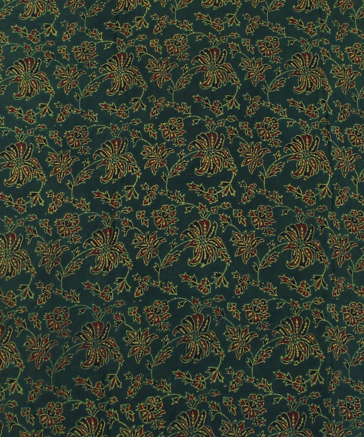 3m Green handblock print modal ajrakh kurta material