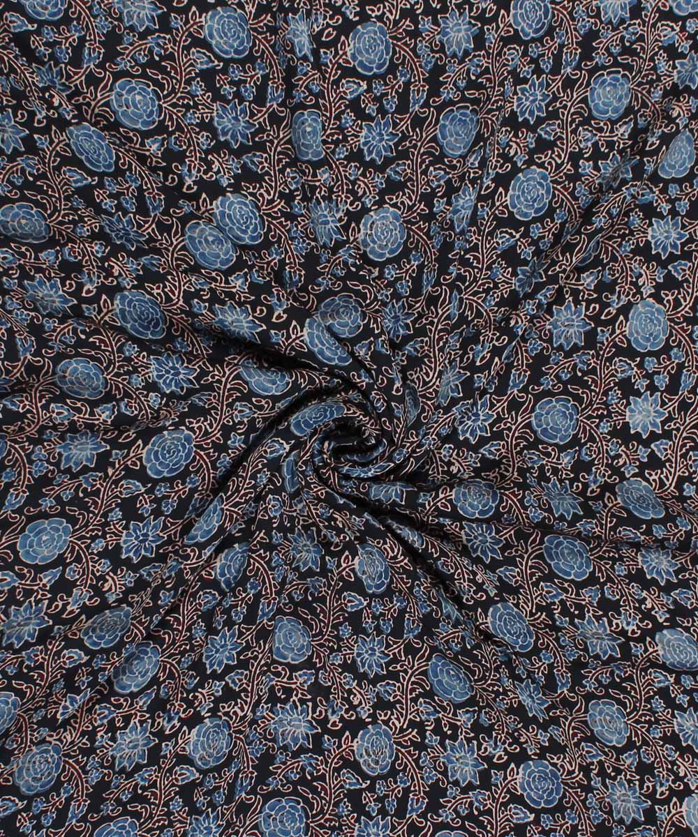 3m Black handblock print modal ajrakh kurta material