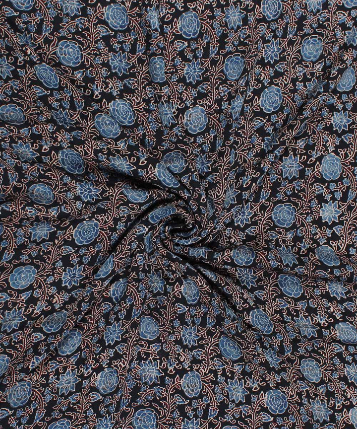 3m Black handblock print modal ajrakh kurta material