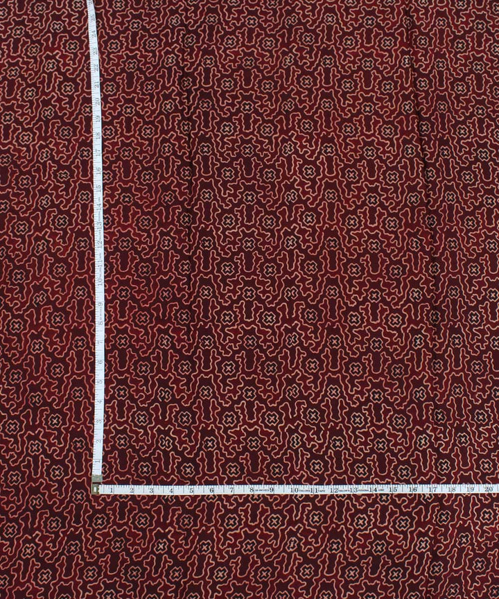 Maroon hand block print modal ajrakh kurta material