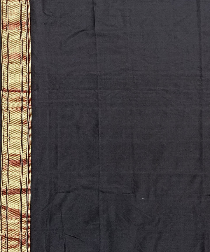 Black red handwoven silk paithani saree