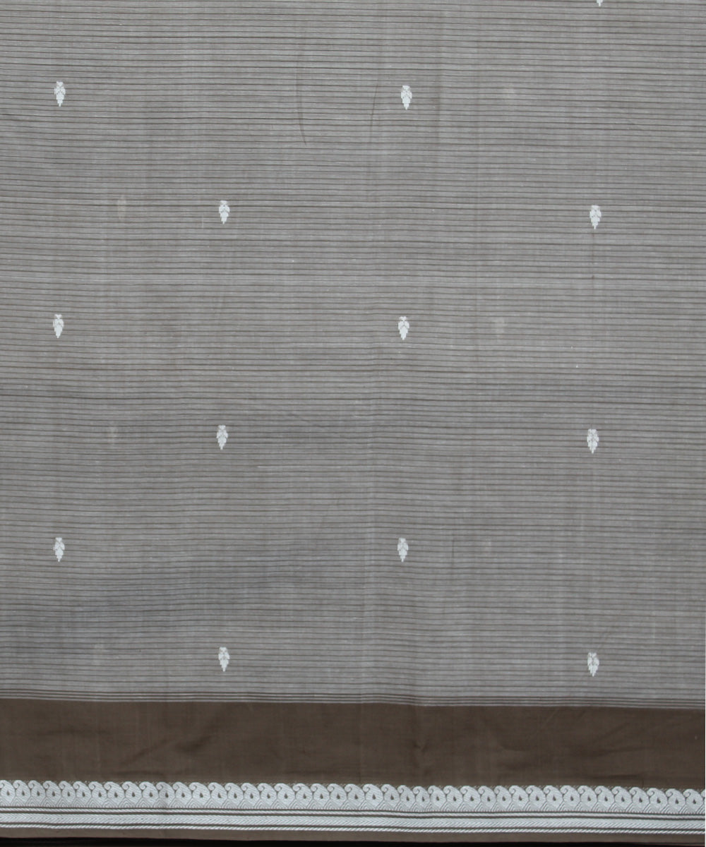 Beige brown cotton handloom polavaram saree