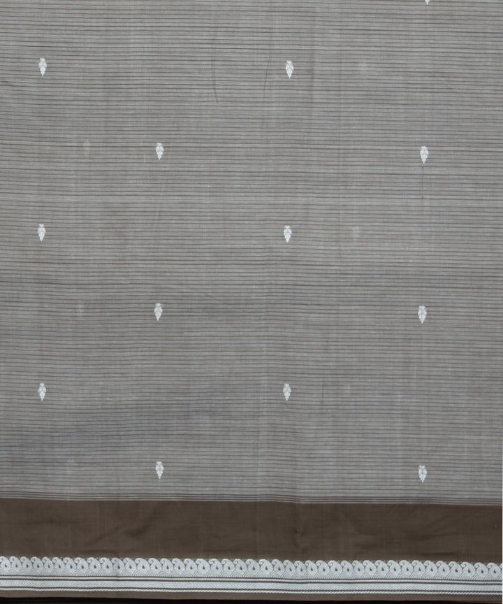 Beige brown cotton handloom polavaram saree