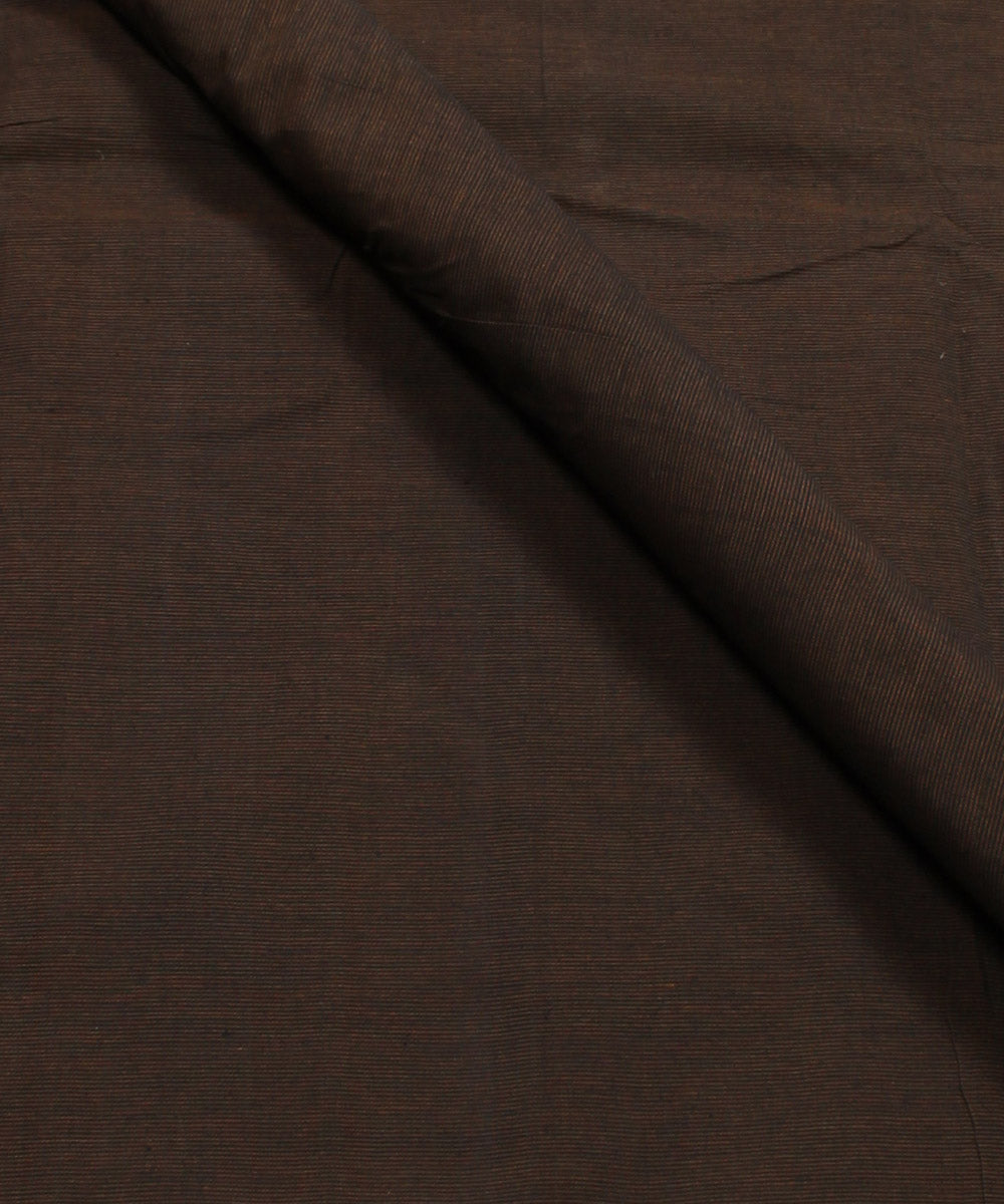 0.4m Dark Brown Mangalagiri Handloom Cotton Fabric