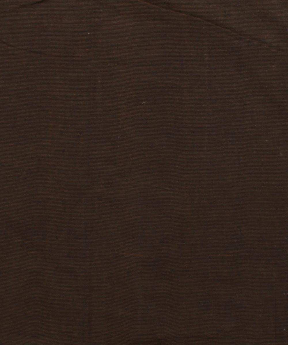 0.4m Dark Brown Mangalagiri Handloom Cotton Fabric