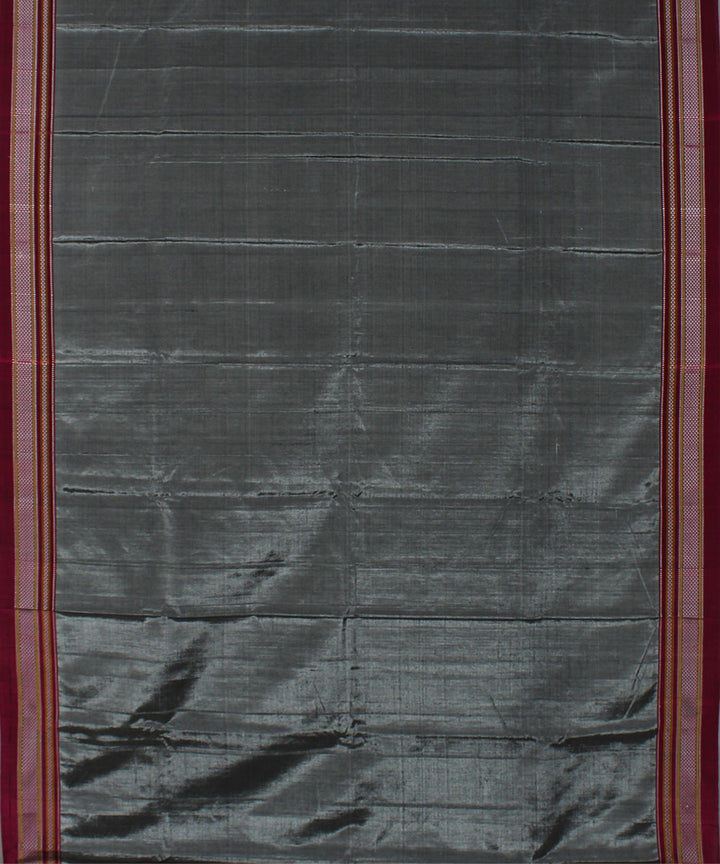 Grey pink art silk handwoven chikki paras ilkal saree