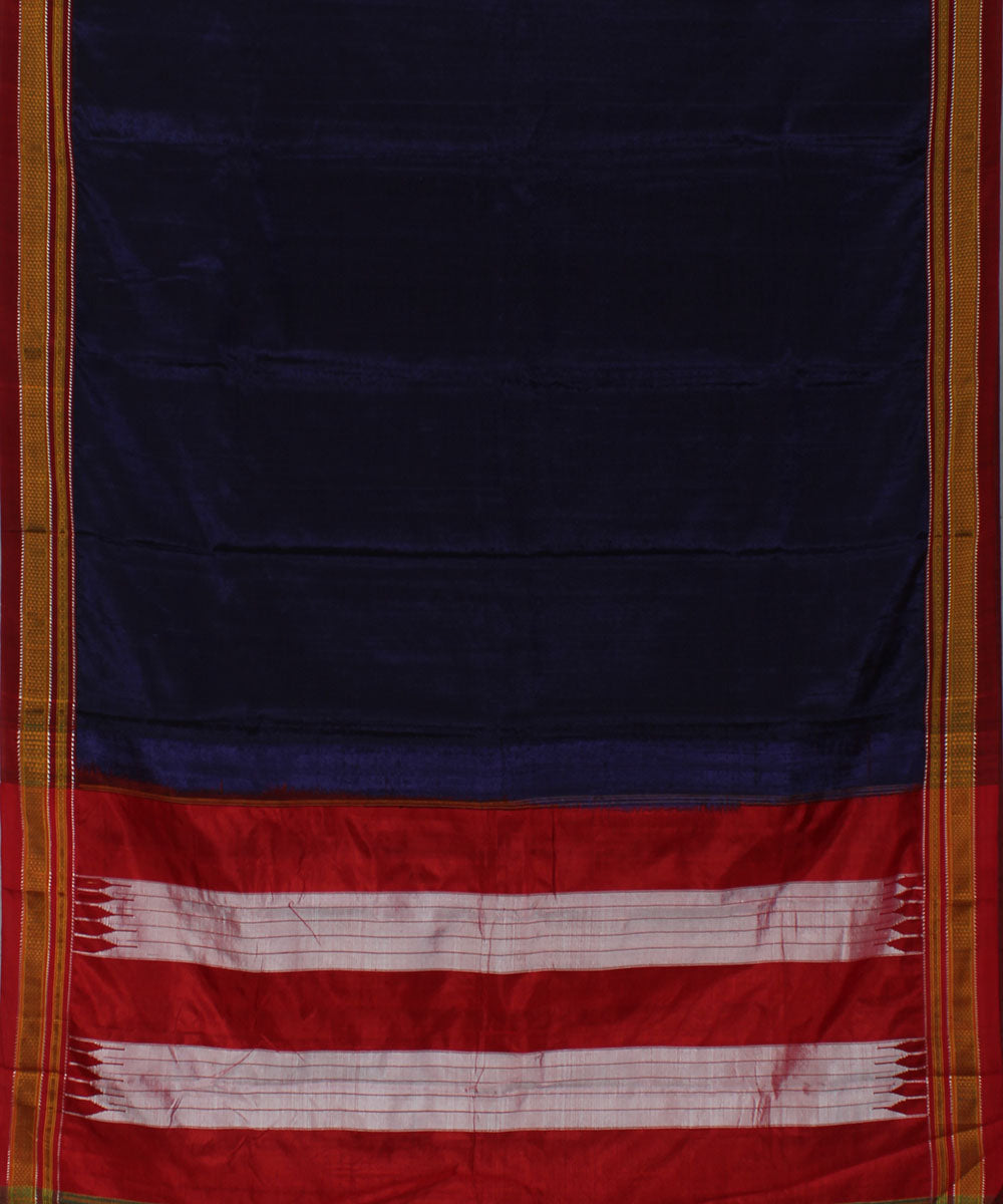 Purple red art silk handwoven chikki paras ilkal saree