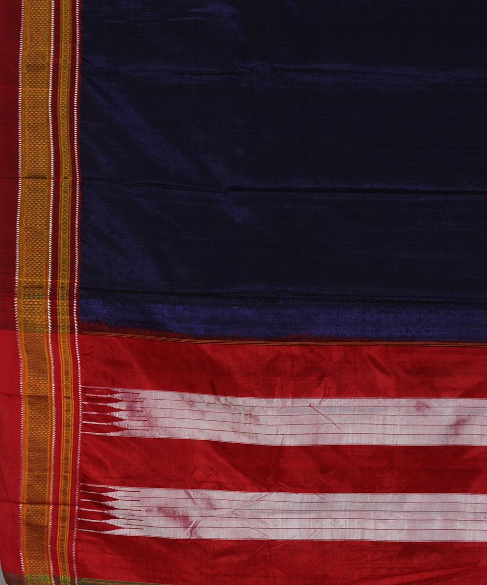 Purple red art silk handwoven chikki paras ilkal saree