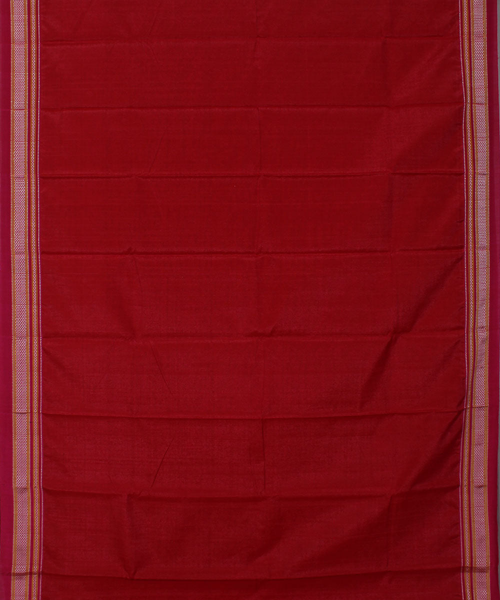 Pink peach art silk handwoven chikki paras ilkal saree