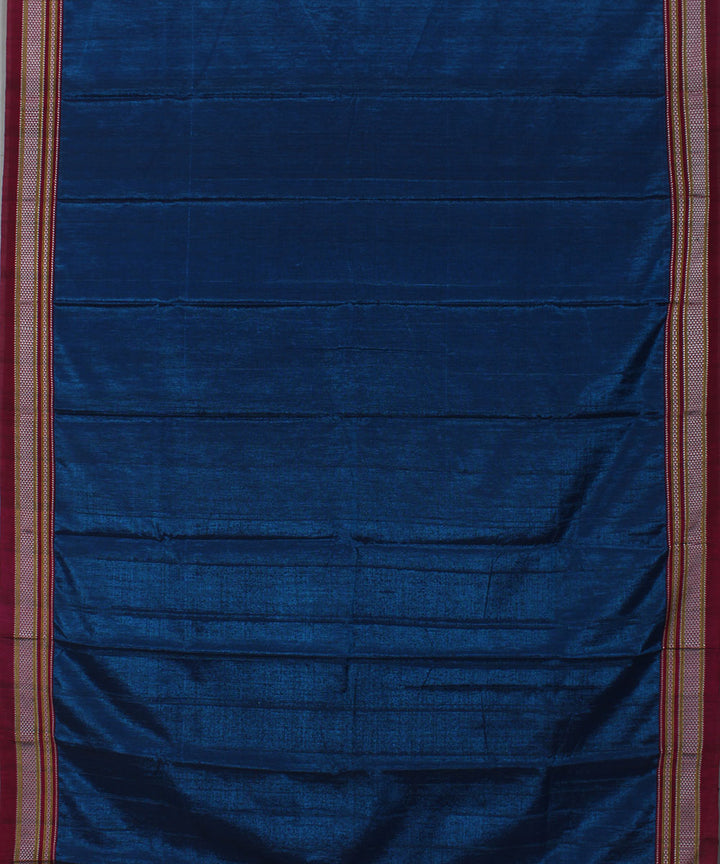 Peacock blue pink art silk handwoven chikki paras ilkal saree