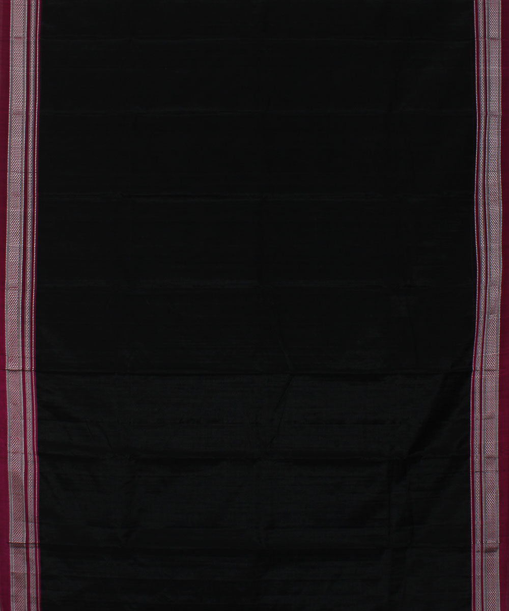 Black pink art silk handwoven chikki paras ilkal saree