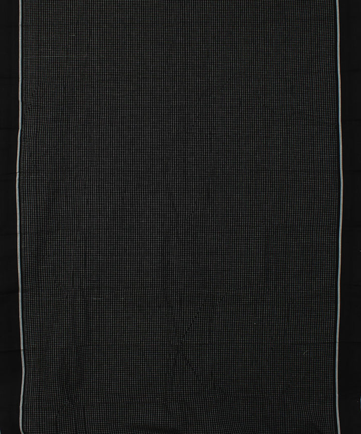 Black white checks cotton handwoven hubli saree