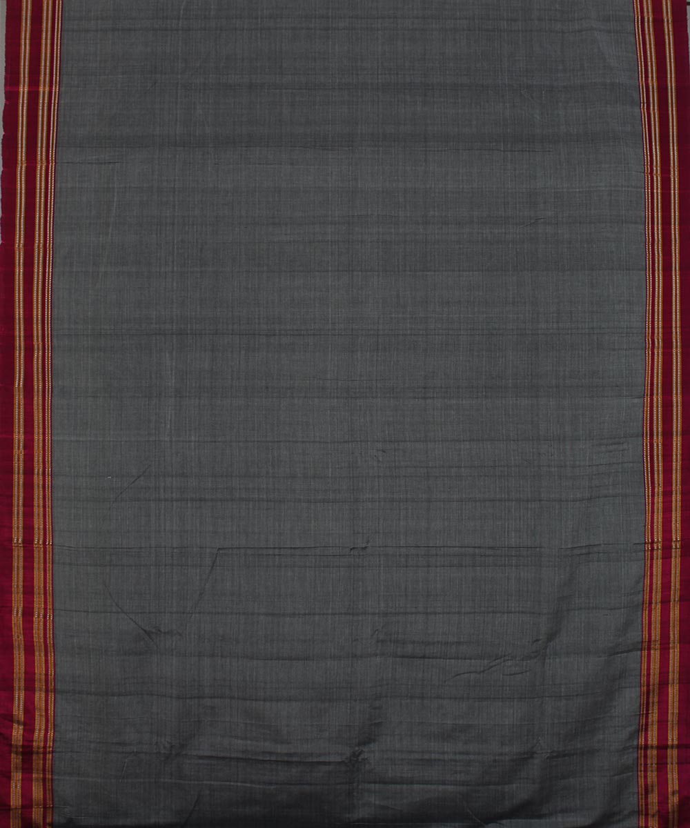 Grey pink art silk and cotton handwoven gomi dadi ilkal saree