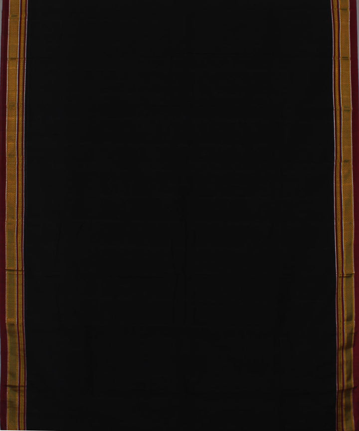 Black maroon art silk and cotton handwoven chikki paras ilkal saree