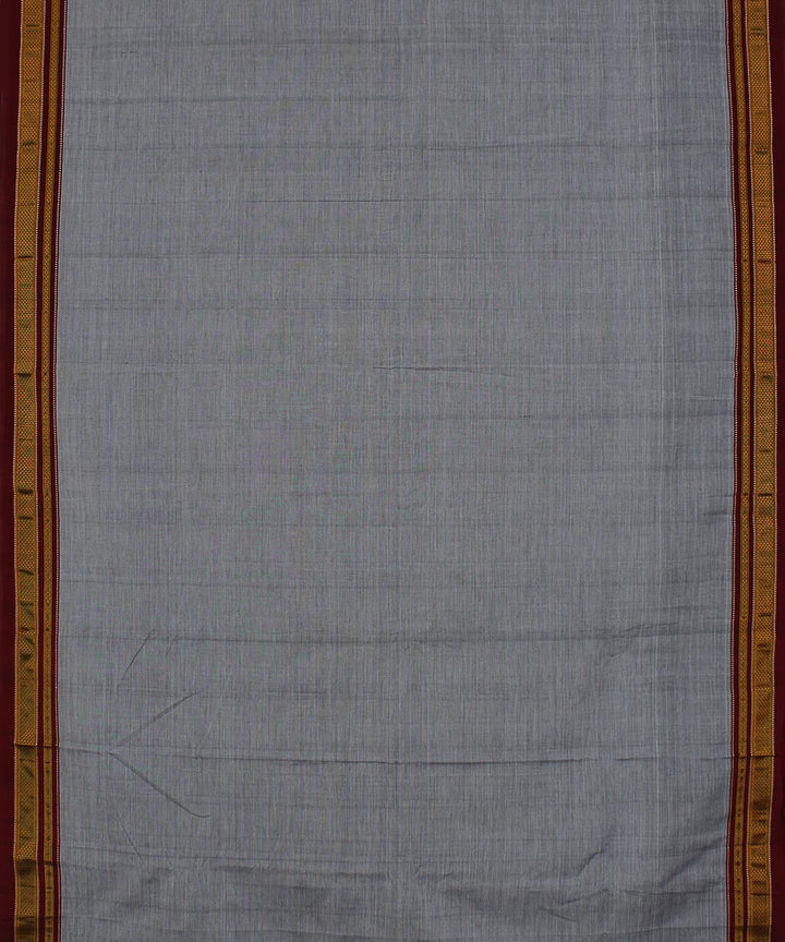 Grey maroon art silk and cotton handwoven chikki paras ilkal saree