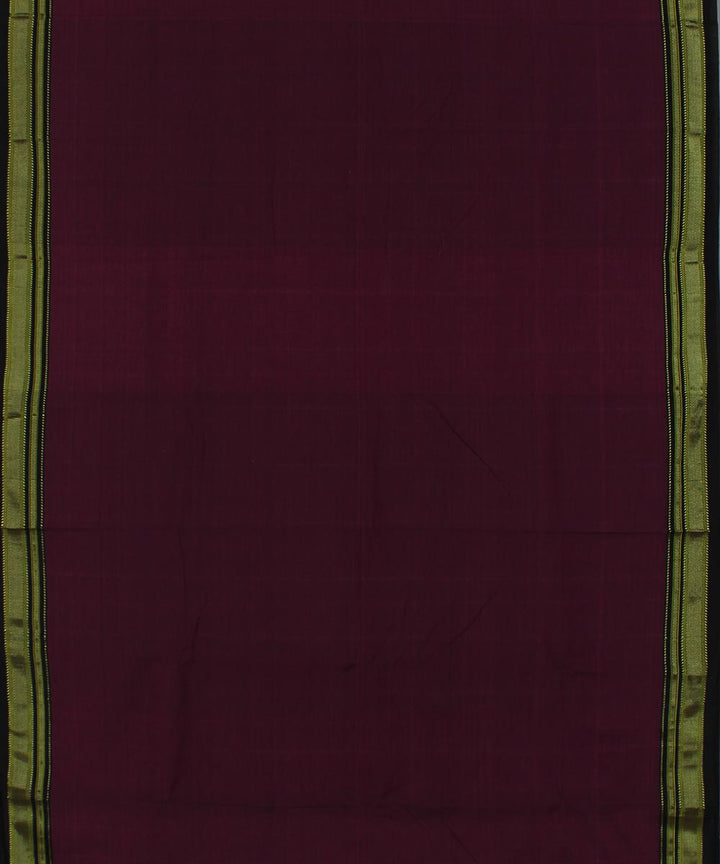 Dark magenta art silk and cotton handwoven chikki paras ilkal saree