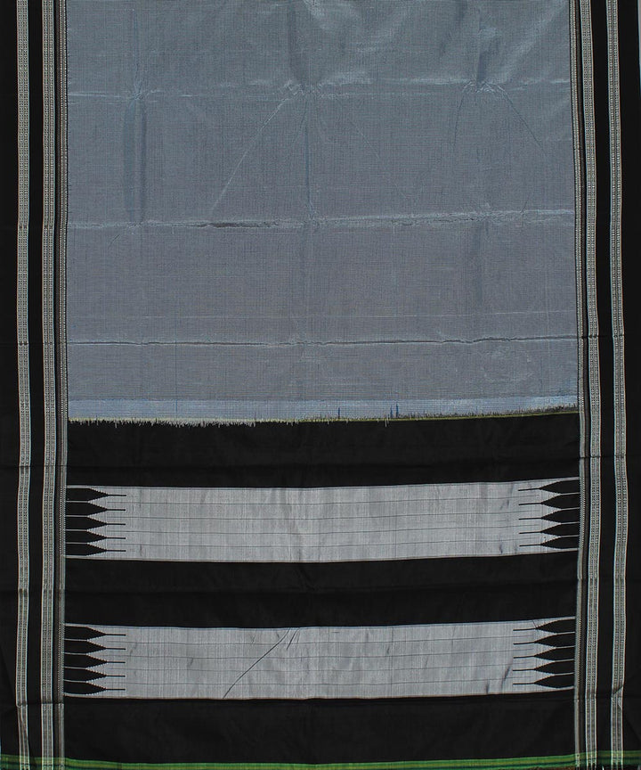 Sky blue white micro checks art silk handwoven gayathri ilkal saree