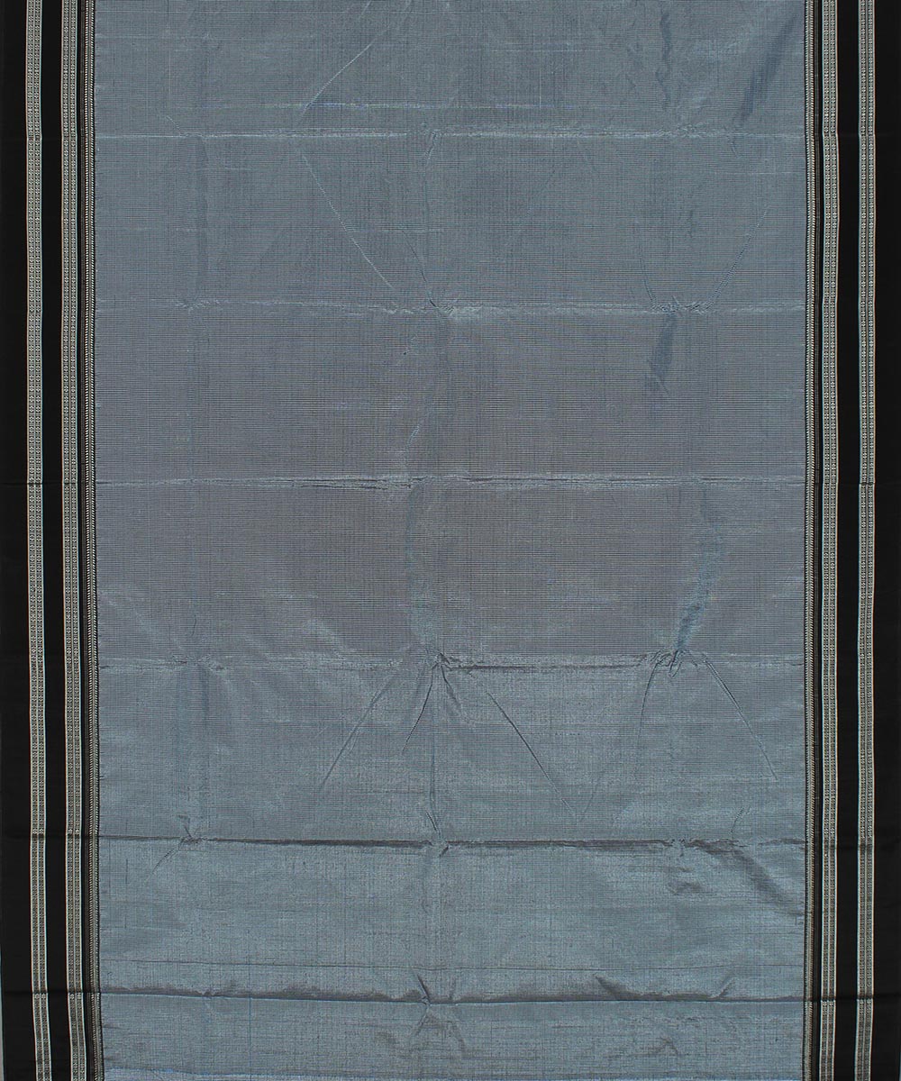 Sky blue white micro checks art silk handwoven gayathri ilkal saree