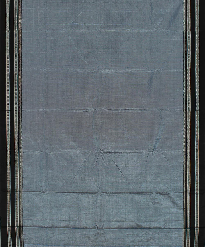 Sky blue white micro checks art silk handwoven gayathri ilkal saree