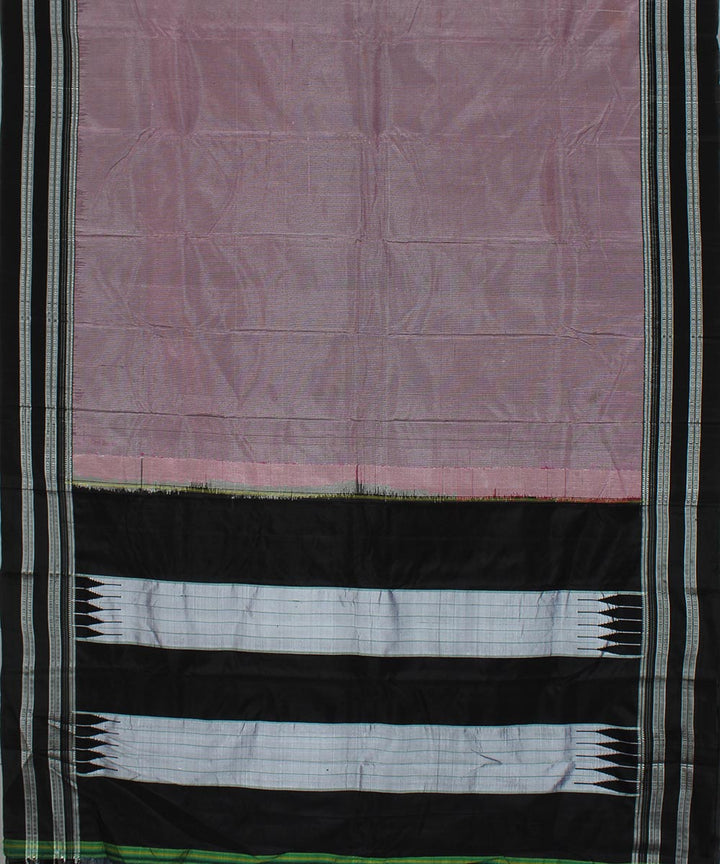Mauve white micro checks art silk handwoven gayathri ilkal saree