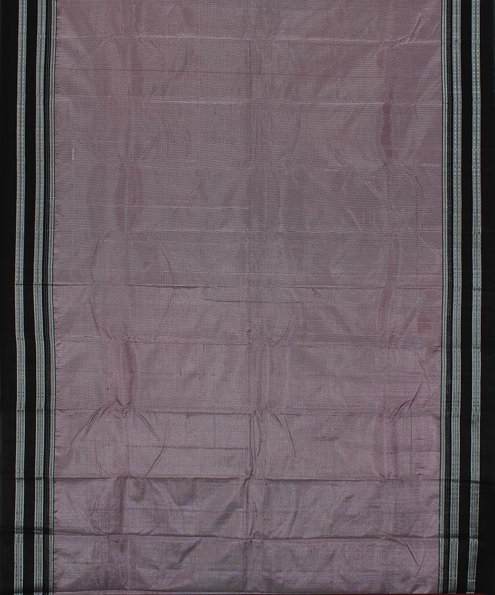 Mauve white micro checks art silk handwoven gayathri ilkal saree