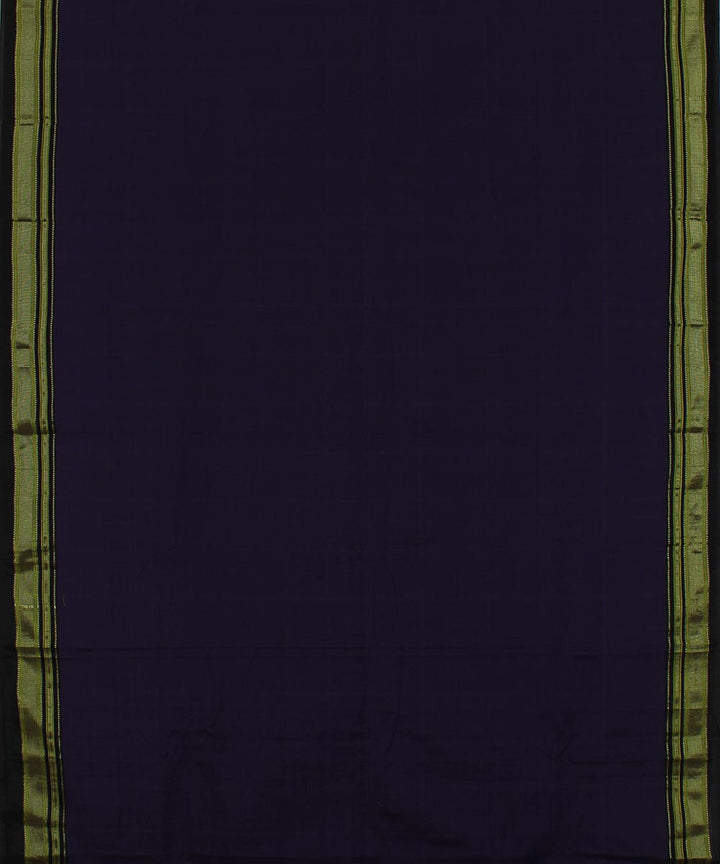 Violet black art silk and cotton handloom chikki paras ilkal saree