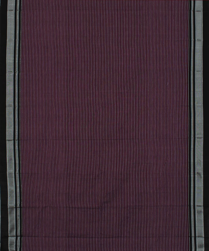 Mauve white stripes art silk cotton handwoven chikki paras ilkal saree