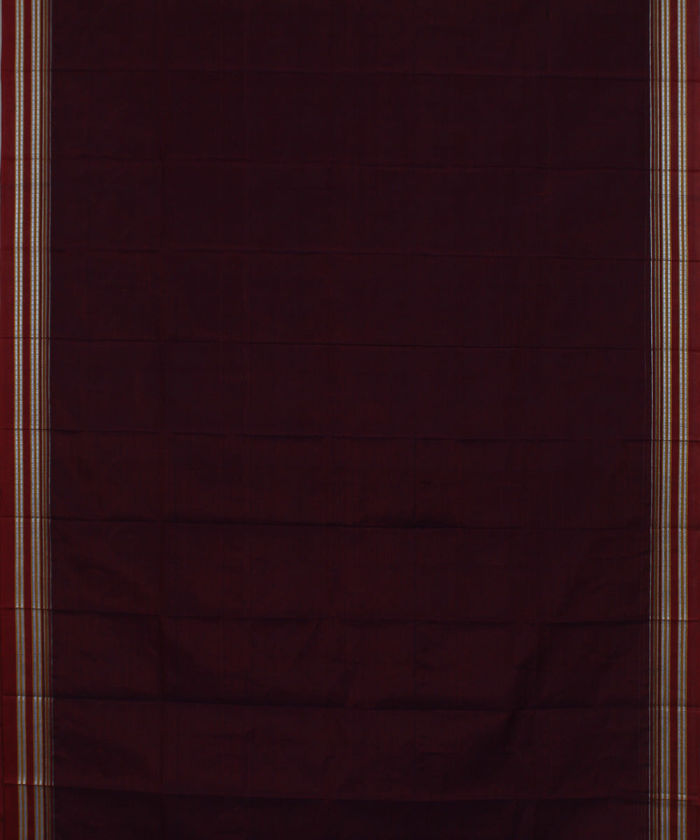 Black pink stripes art silk and cotton handwoven gayathri ilkal saree