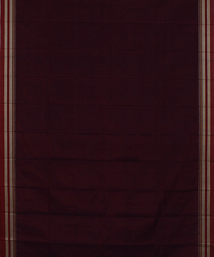 Black pink stripes art silk and cotton handwoven gayathri ilkal saree