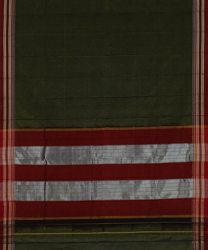 Lime green stripes art silk and cotton handwoven gayathri ilkal saree