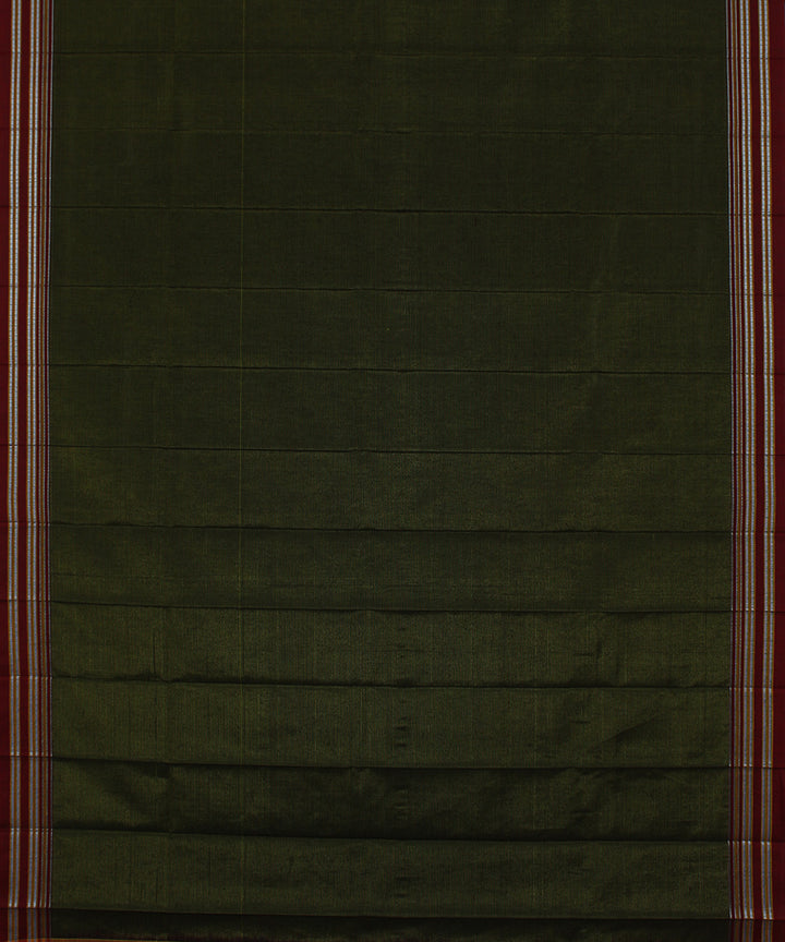 Lime green stripes art silk and cotton handwoven gayathri ilkal saree