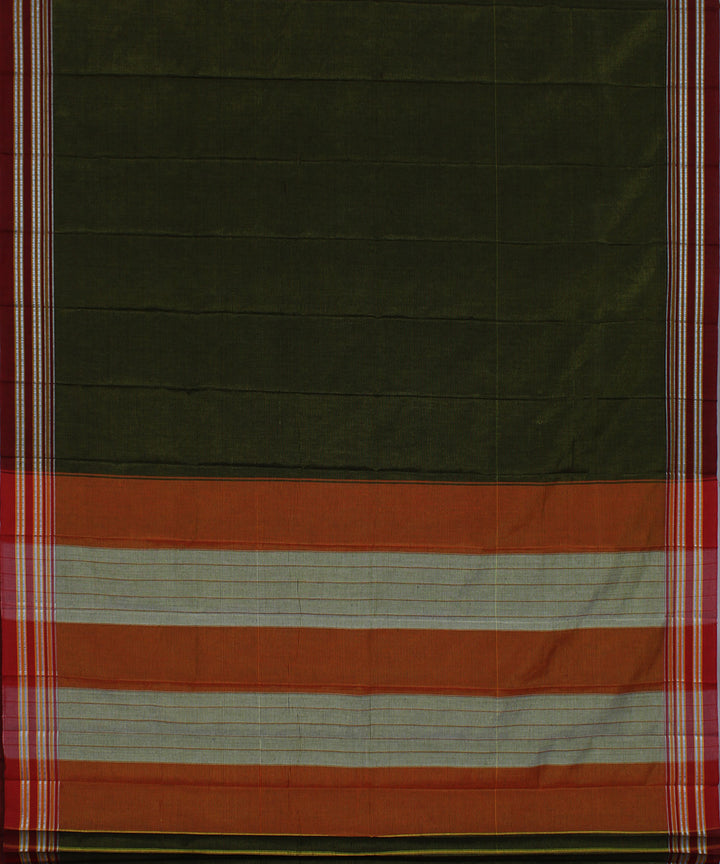 Lime green stripes art silk and cotton handwoven gayathri ilkal saree
