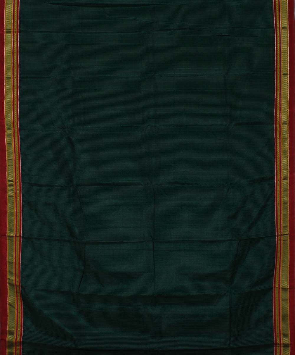 Black green micro checks art silk handwoven chikki paras ilkal saree