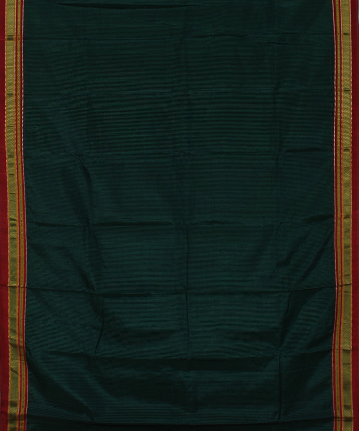 Black green micro checks art silk handwoven chikki paras ilkal saree