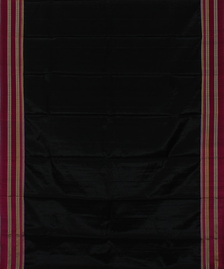 Black pink art silk handwoven gayathri ilkal saree