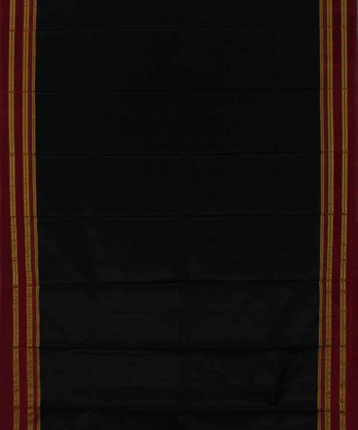 Black red art silk handwoven gayathri ilkal saree