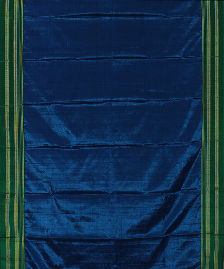 Indigo green art silk handwoven gayathri ilkal saree