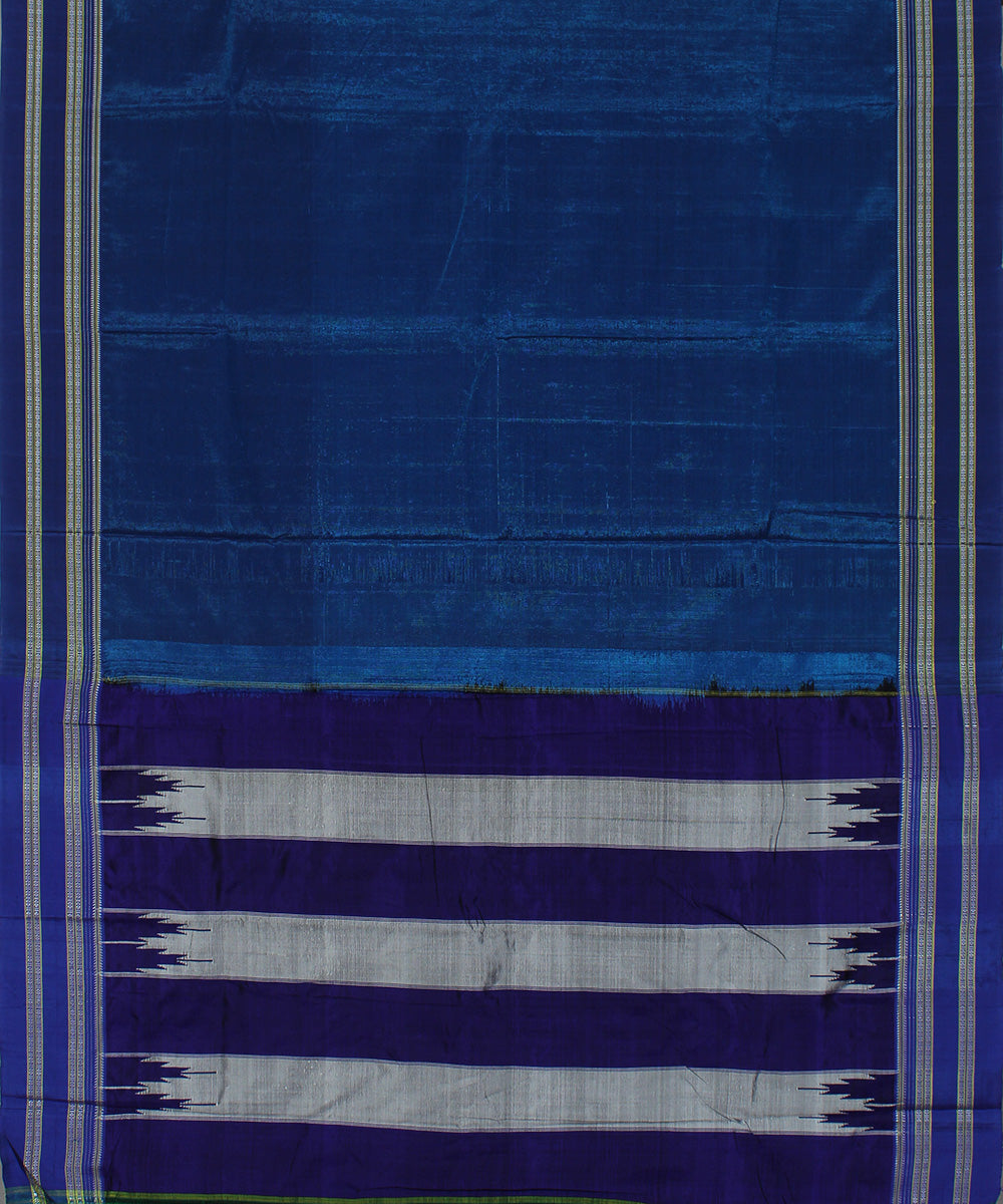Blue art silk handwoven gayathri ilkal saree