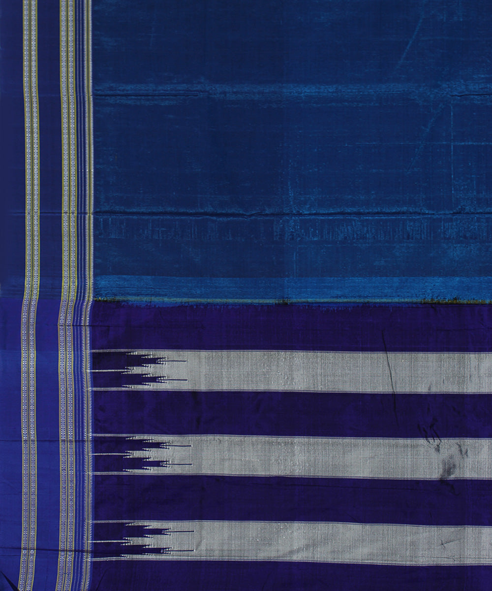 Blue art silk handwoven gayathri ilkal saree