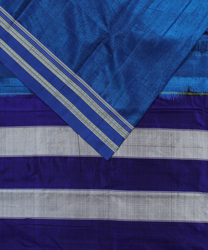 Blue art silk handwoven gayathri ilkal saree