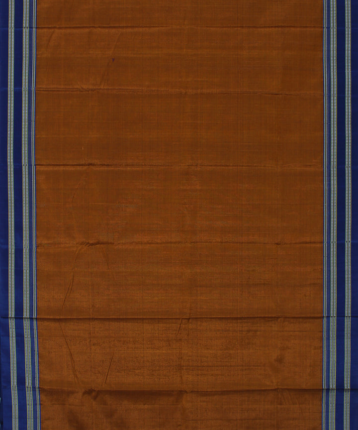 Mustard blue art silk handwoven gayathri ilkal saree