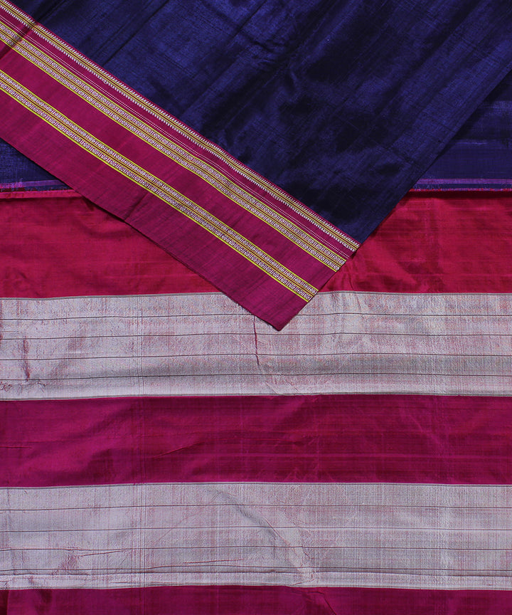 Purple pink art silk handwoven gayathri ilkal saree