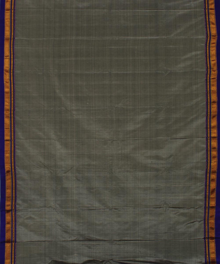 Grey purple handwoven silk ilkal saree