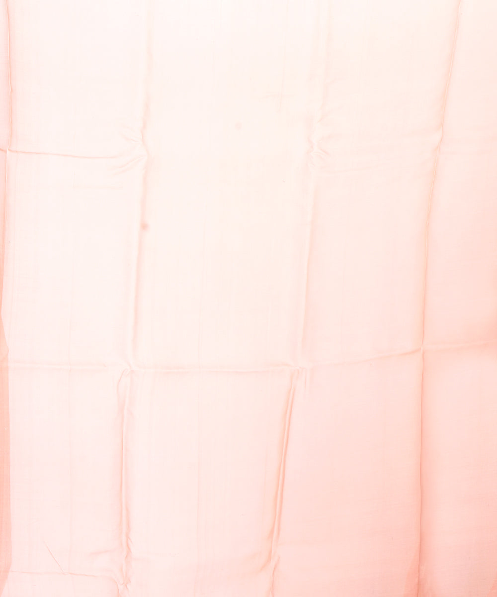 Peach handwoven bengal silk bengal jamdani sari