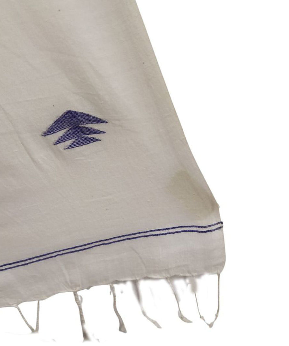 Beige handwoven cotton jamdani stole