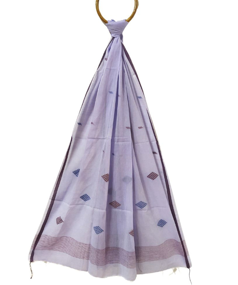 Grey handwoven cotton jamdani stole