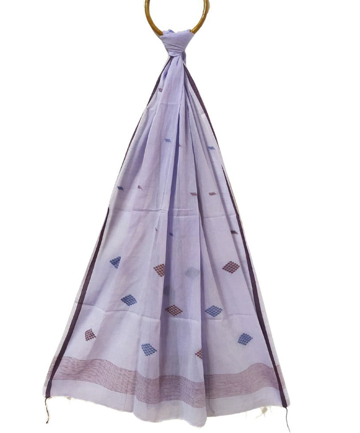 Grey handwoven cotton jamdani stole