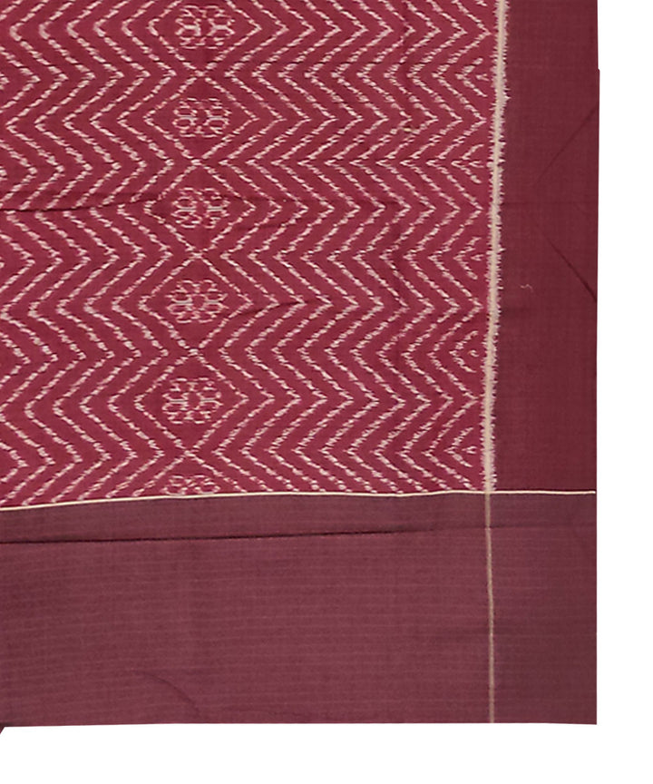 Maroon handwoven cotton sambalpuri stole