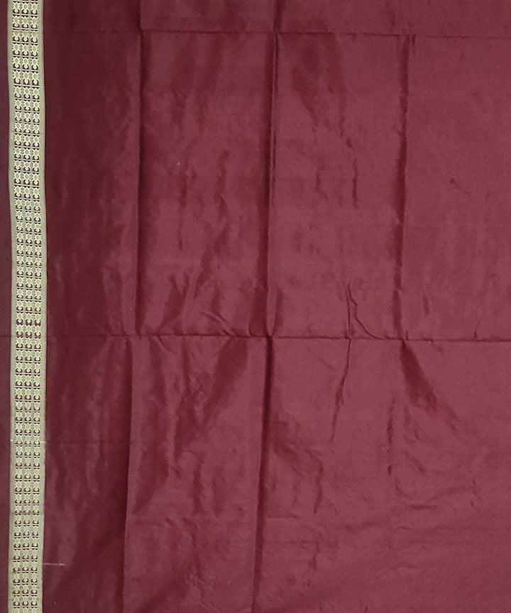 Red maroon handwoven silk dolabedi saree